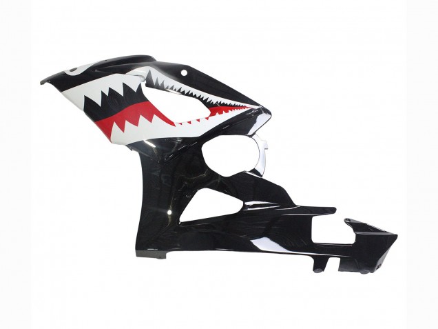 Online Negro Brillante Rojo Blanco Tiburón Carenado Moto Suzuki GSXR 1000 2005-2006