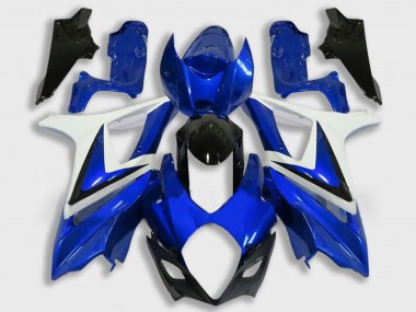 Online Blanco Azul Negro Carenados Moto Suzuki GSXR 1000 2007-2008