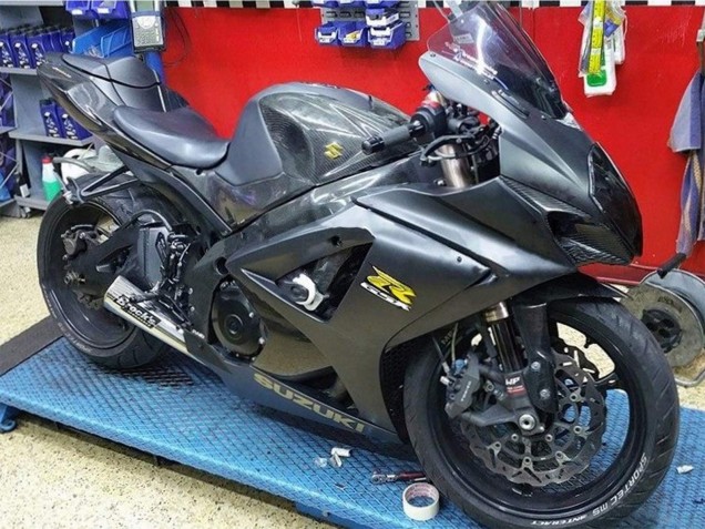 Online Negro Mate Oro Calcomanía Carenado Moto Suzuki GSXR 1000 2007-2008