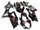 Online Negro Rojo Llama Carenado Moto Suzuki GSXR 1000 2007-2008