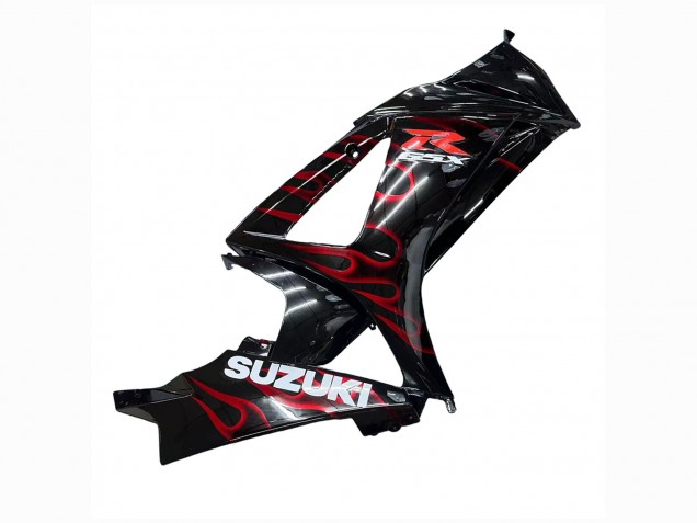 Online Negro Rojo Llama Carenado Moto Suzuki GSXR 1000 2007-2008