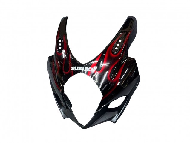 Online Negro Rojo Llama Carenado Moto Suzuki GSXR 1000 2007-2008