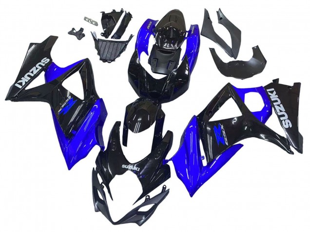 Online Azul Negro Brillante Kits Carenados Moto Suzuki GSXR 1000 2007-2008