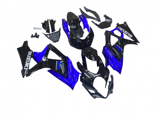 Online Azul Negro Brillante Kits Carenados Moto Suzuki GSXR 1000 2007-2008