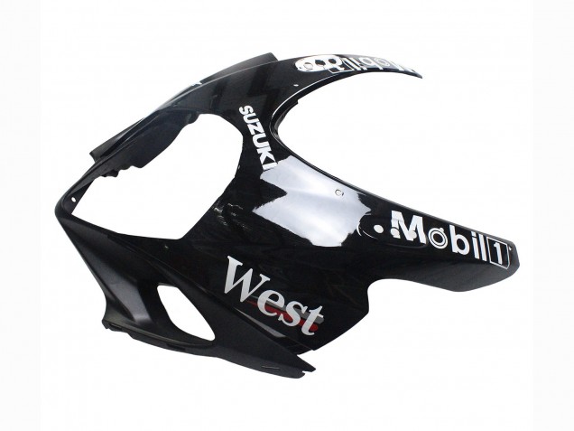 Online Negro Brillante Blanco West Carenado Moto Suzuki GSXR 1000 2007-2008