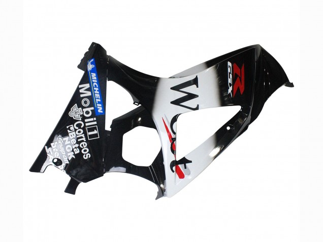 Online Negro Brillante Blanco West Carenado Moto Suzuki GSXR 1000 2007-2008