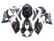 Online Negro Brillante Blanco West Carenado Moto Suzuki GSXR 1000 2007-2008