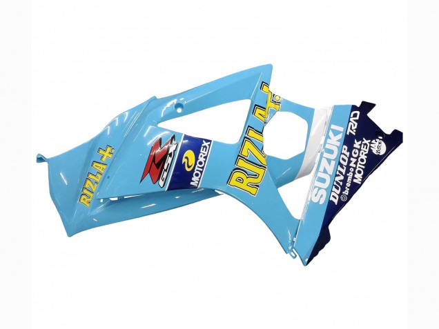 Online Azul Claro Amarillo Negro Motul Rizla Carenado Moto Suzuki GSXR 1000 2007-2008