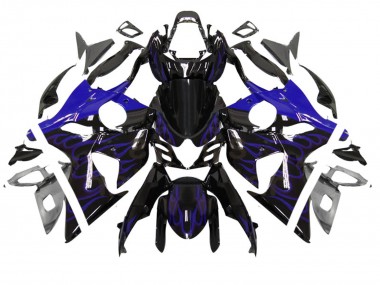 Online Negro Brillante Azul Llama Carenados Moto Suzuki GSXR 1000 2007-2008