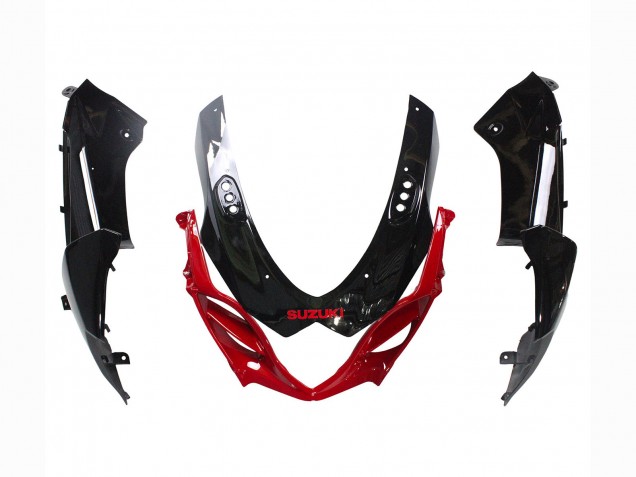 Online Negro Brillante Rojo Kits Carenados Moto Suzuki GSXR 1000 2009-2016
