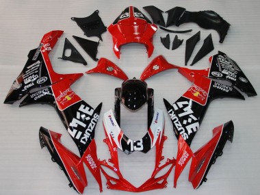 Online Rojo Negro Blanco 13 Carenado Moto Suzuki GSXR 1000 2009-2016