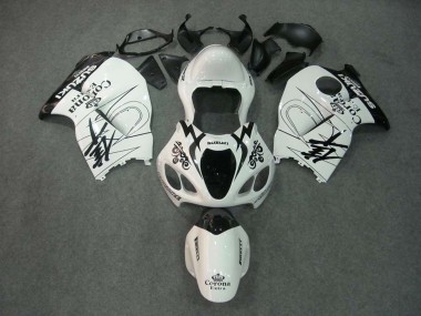 Online Blanco Negro Corona Carenado Moto Suzuki GSXR 1300 Hayabusa 1996-2007
