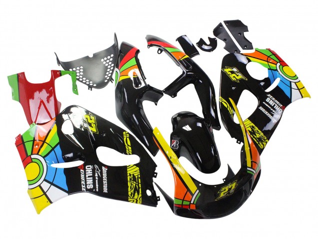 Online Negro Multicolor 27 Carenado Moto Suzuki GSXR 600 / GSXR 750 1996-2000