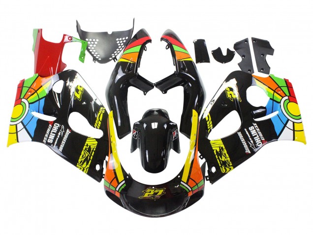 Online Negro Multicolor 27 Carenado Moto Suzuki GSXR 600 / GSXR 750 1996-2000