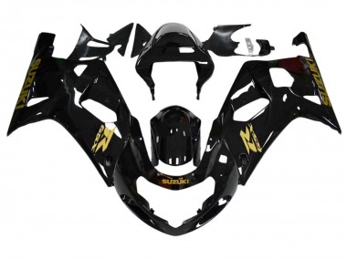 Online Negro Brillante Oro Calcomanía Carenado Moto Suzuki GSXR 600 / GSXR 750 2001-2003