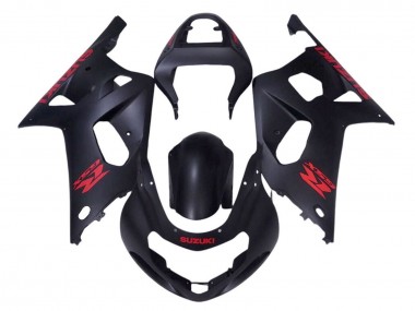 Online Negro Mate Rojo Carenado Moto Suzuki GSXR 600 / GSXR 750 2001-2003