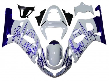 Online Blanco Azul Corona Alstare Carenado Moto Suzuki GSXR 600 / GSXR 750 2001-2003