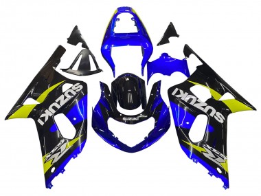 Online Azul Amarillo Negro Brillante Carenado Moto Suzuki GSXR 600 / GSXR 750 2001-2003
