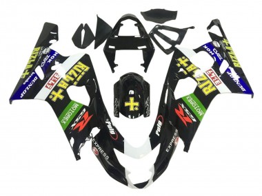 Online Negro Brillante Verde Blanco Amarillo Rizla Carenado Moto Suzuki GSXR 600 / GSXR 750 2001-2003