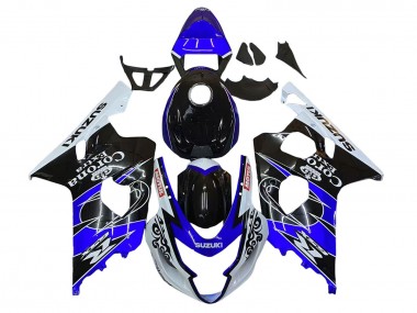 Online Blanco Azul Negro Corona Motul Carenados Moto Suzuki GSXR 600 / GSXR 750 2004-2005