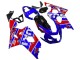 Online Azul Rojo Negro Motul Dunlop Carenado Moto Suzuki GSXR 600 / GSXR 750 2004-2005