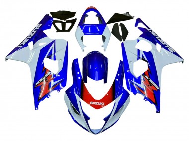 Online Blanco Azul Rojo Carenados Moto Suzuki GSXR 600 / GSXR 750 2004-2005