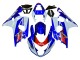 Online Blanco Azul Rojo Carenados Moto Suzuki GSXR 600 / GSXR 750 2004-2005