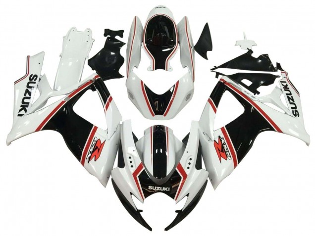 Online Blanco Negro Rojo Carenados Moto Suzuki GSXR 600 / GSXR 750 2006-2007