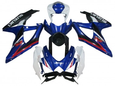 Online Blanco Azul Rojo Negro Carenado Moto Suzuki GSXR 600 / GSXR 750 2006-2007