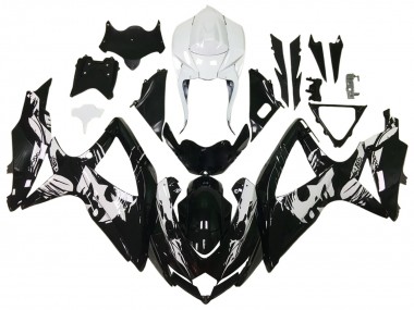 Online Negro Brillante Blanco Carenado Moto Suzuki GSXR 600 / GSXR 750 2006-2007