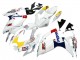 Online Blanco Rojo Amarillo Motul Carenado Moto Suzuki GSXR 600 / GSXR 750 2006-2007