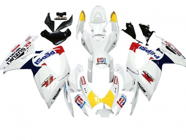 Online Blanco Rojo Amarillo Motul Carenado Moto Suzuki GSXR 600 / GSXR 750 2006-2007