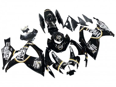 Online Negro Brillante Blanco Motul Lucky Strike Carenado Moto Suzuki GSXR 600 / GSXR 750 2006-2007