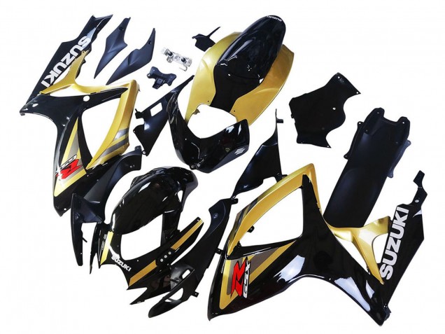 Online Oro Negro Brillante Rojo Carenado Moto Suzuki GSXR 600 / GSXR 750 2006-2007