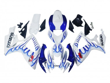 Online Blanco Azul Llama Carenado Moto Suzuki GSXR 600 / GSXR 750 2006-2007
