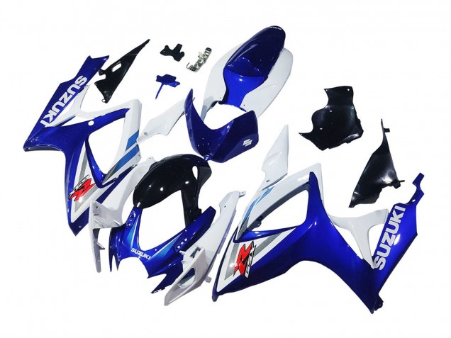 Online Blanco Azul Negro Brillante Rojo Carenado Moto Suzuki GSXR 600 / GSXR 750 2006-2007