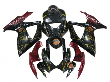 Online Negro Brillante Rojo Oro Carenado Moto Suzuki GSXR 600 / GSXR 750 2006-2007