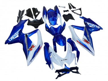 Online Azul Blanco Rojo Kits Carenados Moto Suzuki GSXR 600 / GSXR 750 2008-2010