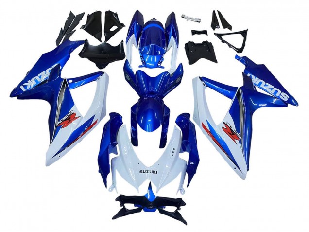 Online Azul Blanco Rojo Kits Carenados Moto Suzuki GSXR 600 / GSXR 750 2008-2010