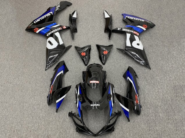 Online Negro Brillante Blanco Azul Rojo Carenado Moto Suzuki GSXR 600 / GSXR 750 2008-2010