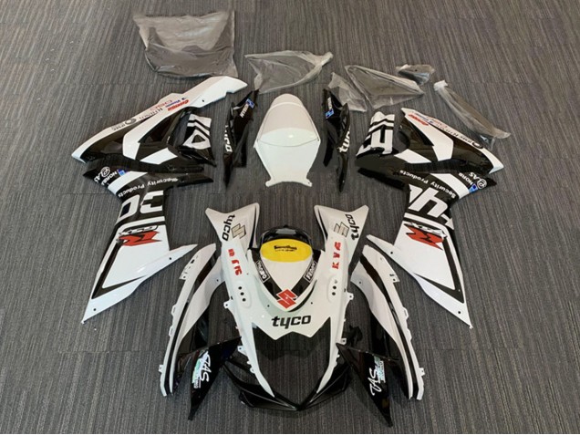 Online Blanco Amarillo Negro Tyco Carenado Moto Suzuki GSXR 600 / GSXR 750 2008-2010
