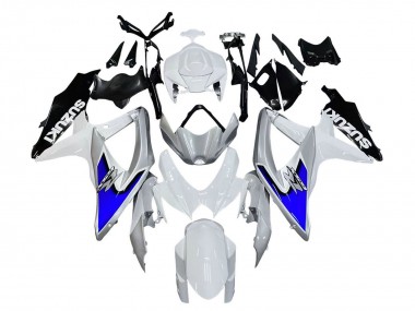 Online Blanco Plata Azul Negro Carenado Moto Suzuki GSXR 600 / GSXR 750 2008-2010