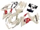 Online Crema Blanco Rojo Negro Carenado Moto Suzuki GSXR 600 / GSXR 750 2008-2010