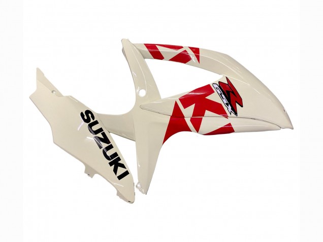 Online Crema Blanco Rojo Negro Carenado Moto Suzuki GSXR 600 / GSXR 750 2008-2010