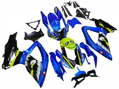 Online Azul Fluorescent Verde Tiburón Carenado Moto Suzuki GSXR 600 / GSXR 750 2008-2010