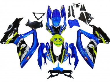Online Azul Fluorescent Verde Tiburón Carenado Moto Suzuki GSXR 600 / GSXR 750 2008-2010