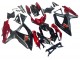 Online Rojo Negro Brillante Carenados Moto Suzuki GSXR 600 / GSXR 750 2008-2010