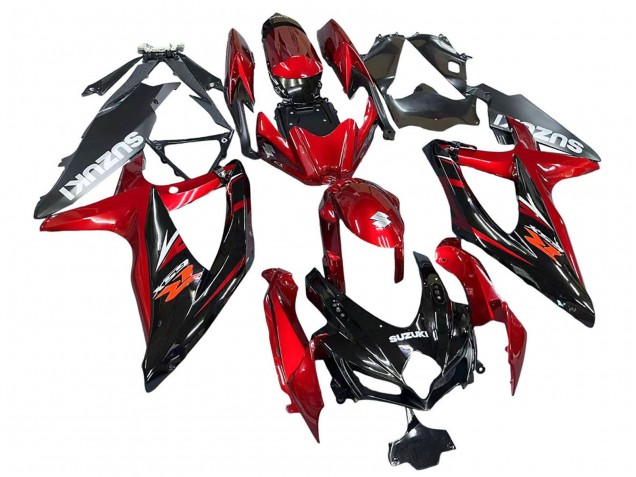 Online Rojo Negro Brillante Carenado Moto Suzuki GSXR 600 / GSXR 750 2008-2010