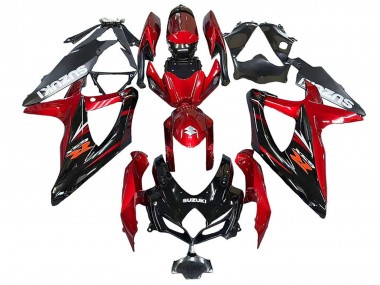 Online Rojo Negro Brillante Carenado Moto Suzuki GSXR 600 / GSXR 750 2008-2010