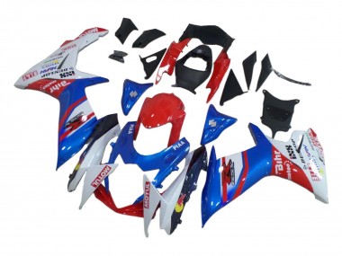 Online Blanco Rojo Azul Carenado Moto Suzuki GSXR 600 / GSXR 750 2008-2010